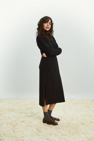 Mila Rollneck Dress - Black