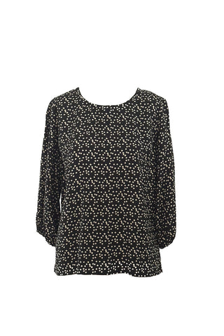 Athena Blouse - Black Floral