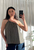 Arcadia Top - Black/Beige Check