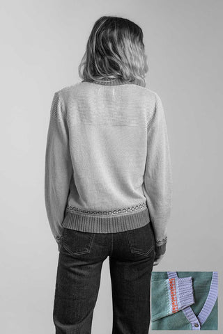 Stichill V Neck Cardigan - Caspian