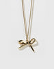 Bow Charm Necklace - Gold Plate