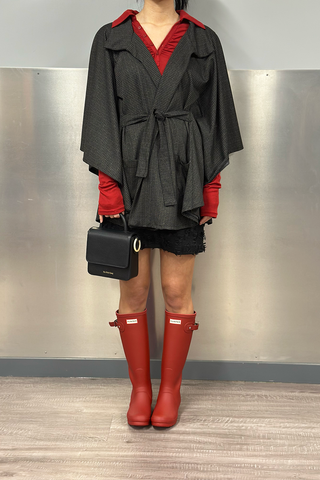 Octavia Wrap Coat - Check