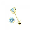 Iris Stud 10ct Gold 5mm - Blue Topaz