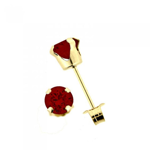 Iris Stud 14ct Gold 5mm - Ruby