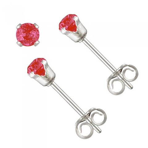 Iris Stud 3mm - Ruby