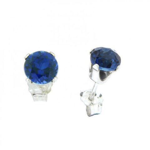 Iris Stud 5mm - Blue Sapphire