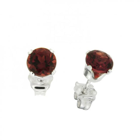 Iris Stud 5mm - Garnet