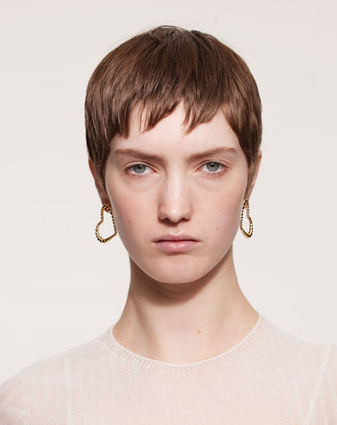 Fizzy Heart Earrings Large - Gold plated