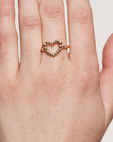 Fizzy Heart Ring - Silver