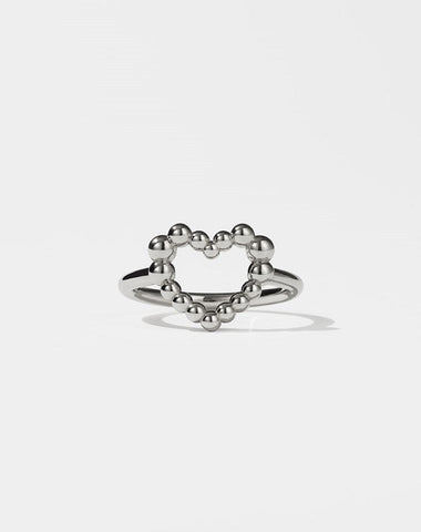 Fizzy Heart Ring - Silver