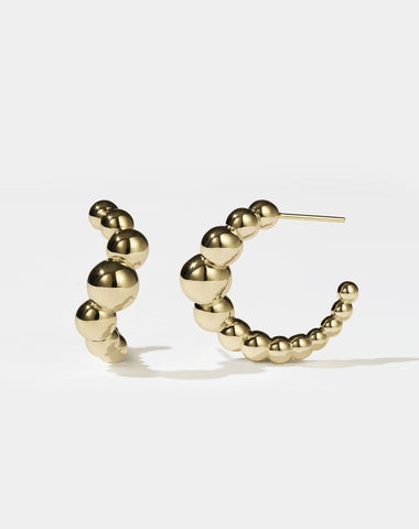 Fizzy Hoops Medium - Gold Plated