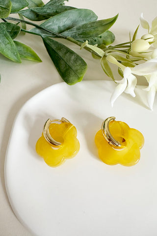Flora Hoops - Gold Plate
