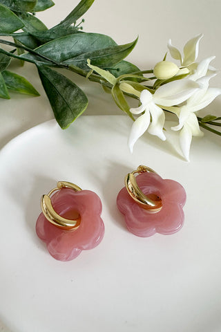 Flora Hoops - Gold Plate