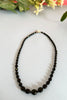 Jet Bead Graduating Necklace - 45cm