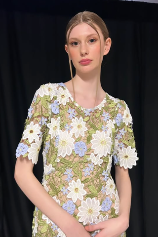 Dara Dress - Botanic Sage Lace