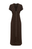 Button-Through Cap-Sleeve Dress - Ciocco.