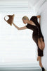 Button-Through Cap-Sleeve Dress - Ciocco.