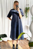 Olympia Dress - Midnight Blue Spot