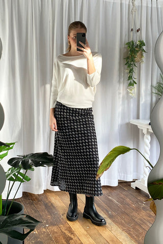 Sappho Skirt - Black/White