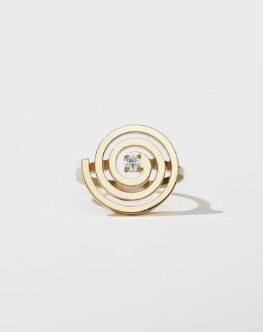Spiral Ring Set - Gold Plate with Peridot