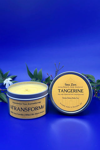 Tangerine essential oil candle