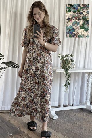 Tilly Dress - Green/Blue Floral