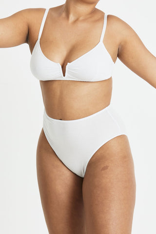 Whitney High Waist Brief - Pure