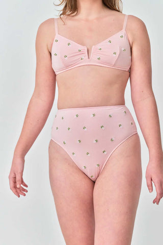 Whitney High Waist Brief - Rosy Blossom