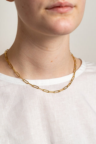 Chain Link Necklace -  Gold Plated 45cm
