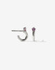 Bisous Hoop Earring - Sterling Silver with Pink Sapphire