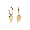 Broken Heart Signature Hoops - Gold Plated