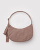 Medium Nylon Crescent Bag - Almond
