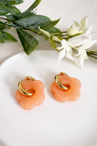 Flora Hoops - Gold Plate