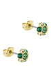 Gemme Crystal Gem Stud - Gold/Green