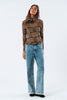 Irie Mesh Blouse - Leopard Print