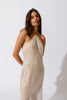 Mina Sequin Maxi Dress - Champagne Gold