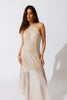 Mina Sequin Maxi Dress - Champagne Gold