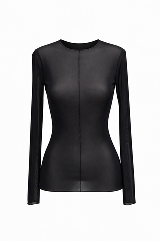 Zarra Mesh Top - Black