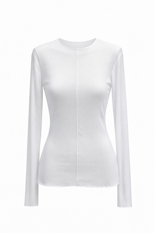Zarra Mesh Top - White