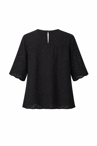 Olly Top - Black Broderie