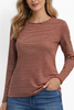 Calliope Top Long Sleeve - Walnut Stripe