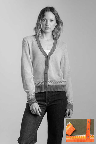 Stichill V Neck Cardigan - Caspian