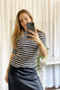 Calliope Top - Black White Stripe