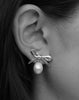 Bow Pearl Studs - Gold Plate