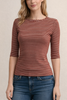 Calliope Top - Walnut Stripe