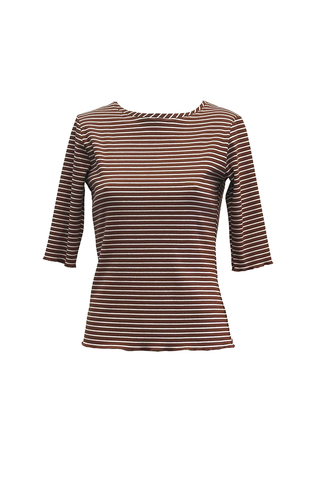Calliope Top - Walnut Stripe