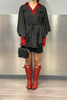 Octavia Wrap Coat - Check