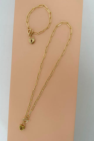 Chain Link Fob Bracelet - Gold