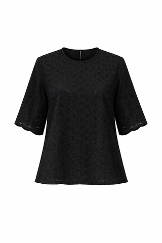 Olly Top - Black Broderie