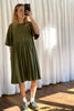 Eve Midi Dress - Olive